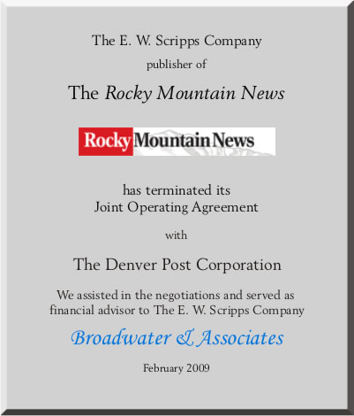Rocky Mountain News tombstone